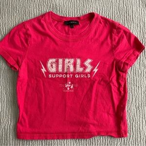 LA Hearts red crop graphic tshirt